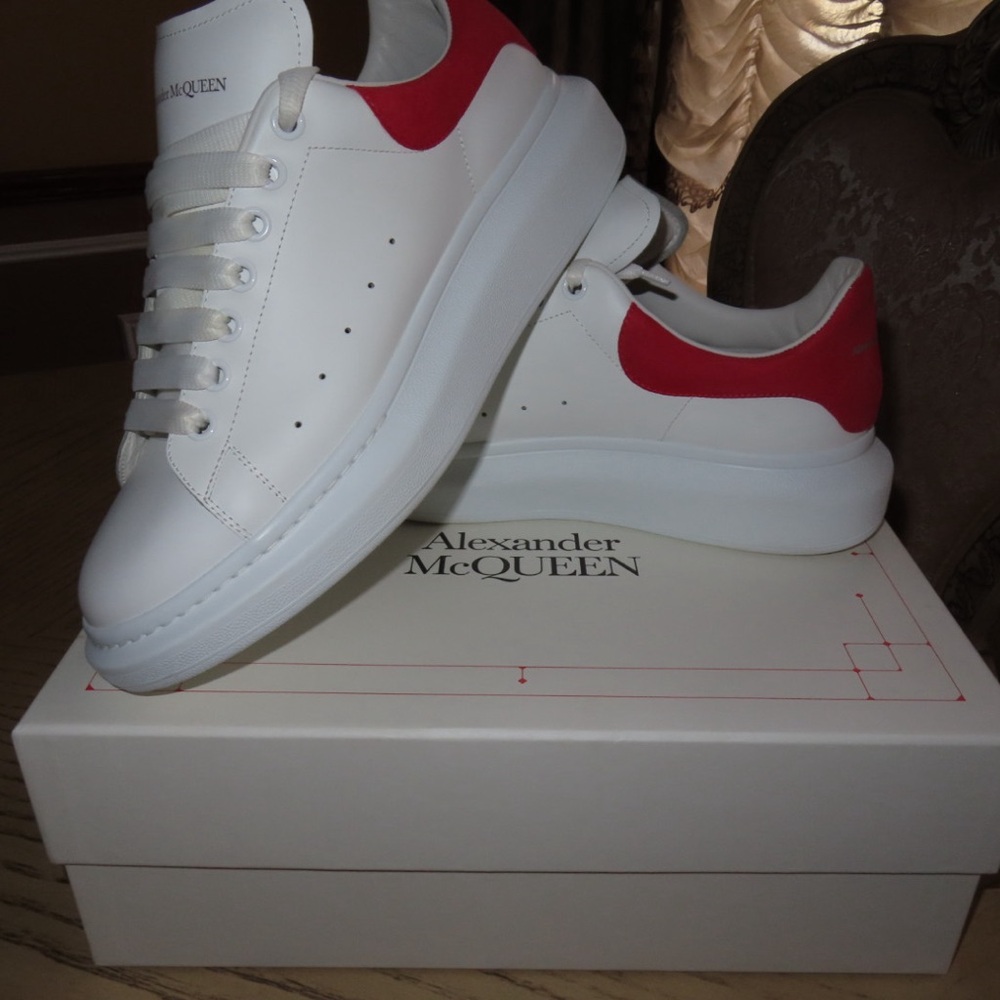 Alexander McQueen Mens sneaker wht/red EU 45 (US 12)